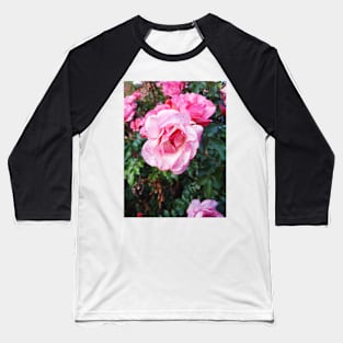 Pink Speckled Roses Baseball T-Shirt